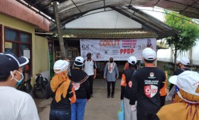 Kegiatan Apel Serentak Petugas Coklit PPDP Pemilu Walikota dan Wakil Walikota di Kelurahan Harapan Baru