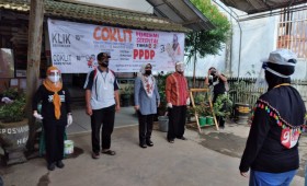 Kegiatan Apel Serentak Petugas Coklit PPDP Pemilu Walikota dan Wakil Walikota di Kelurahan Harapan Baru