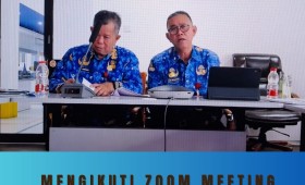 Giat, Jum'at 17 April 2026 Mengikuti Zoom Meeting Rapat Koordinasi diikuti oleh Lurah.