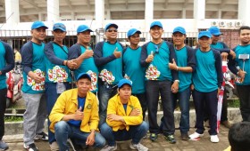 Mengikuti pawai Pembangunan Tahun 2017