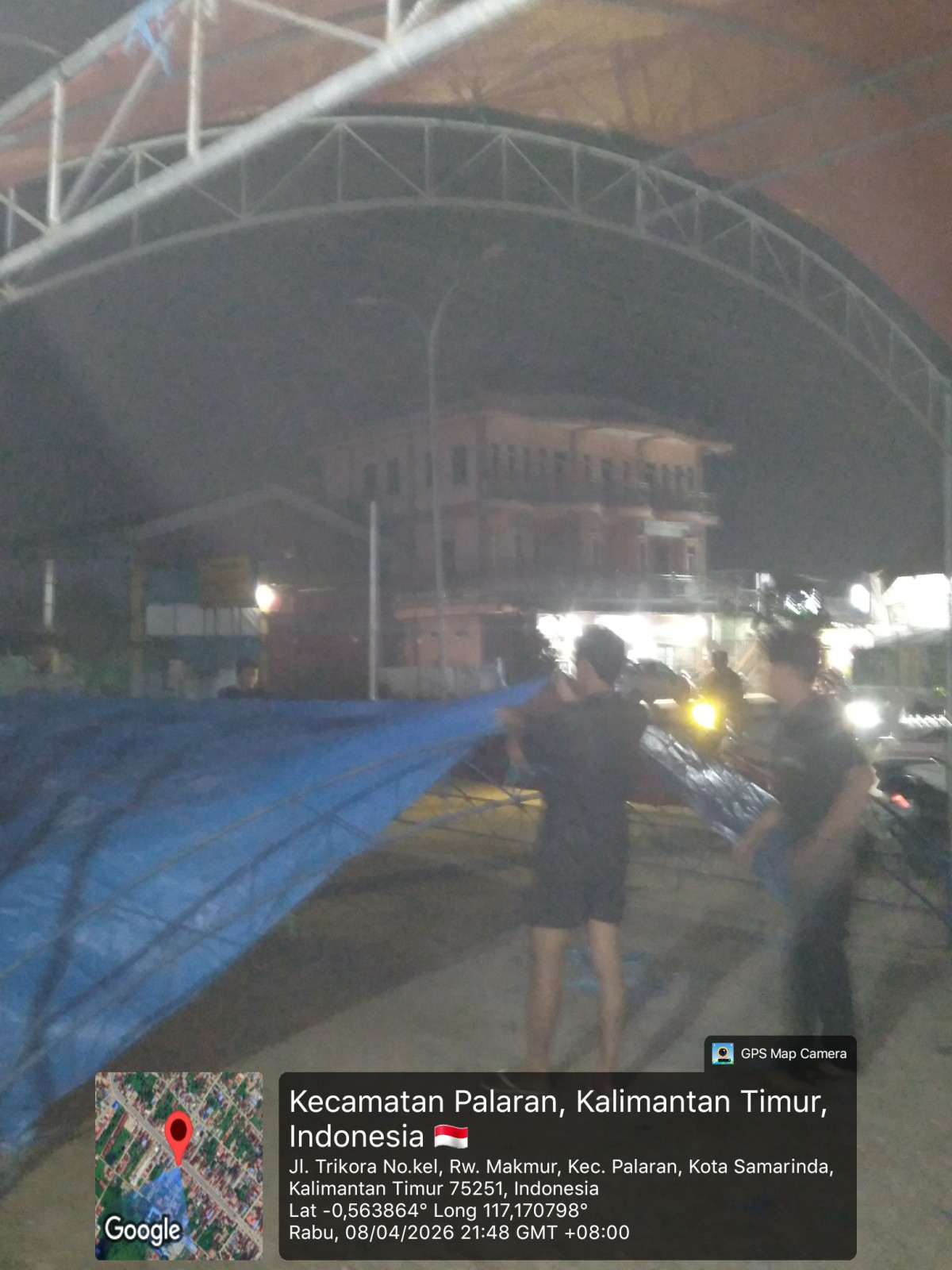 Pendirian tenda halal bihalal langgar al istiqomah