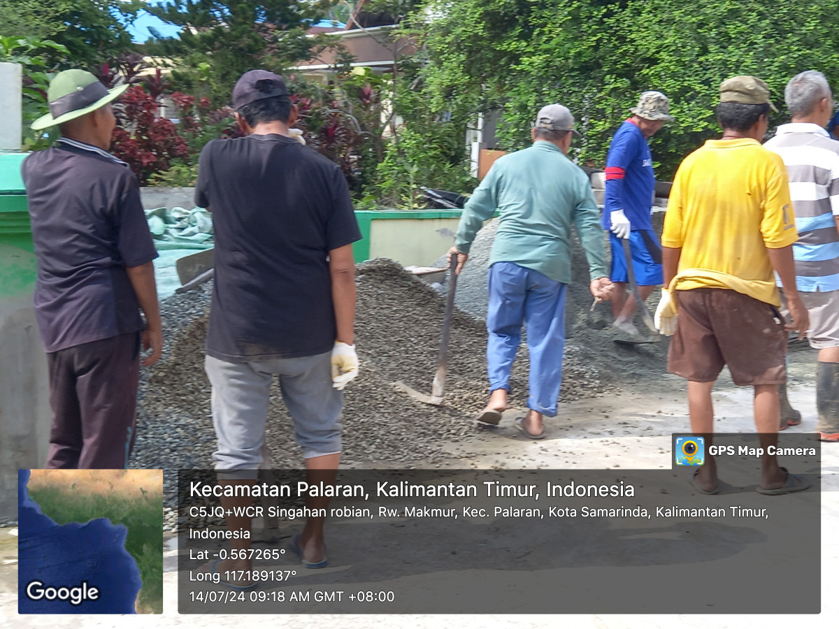 Pengecoran Kolom Pilar Langgar Al Fauzan