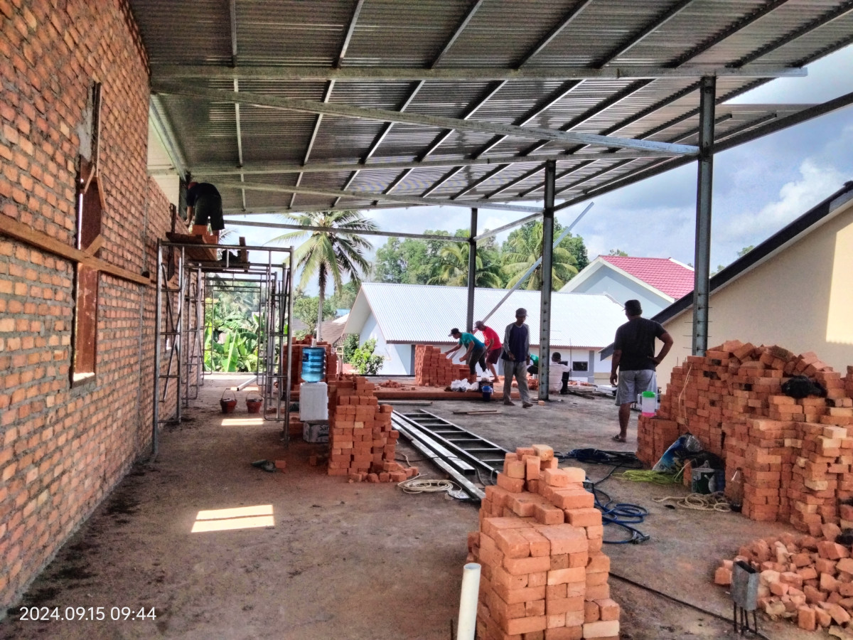 Gotong royong pembangunan TPA Baitul makmur