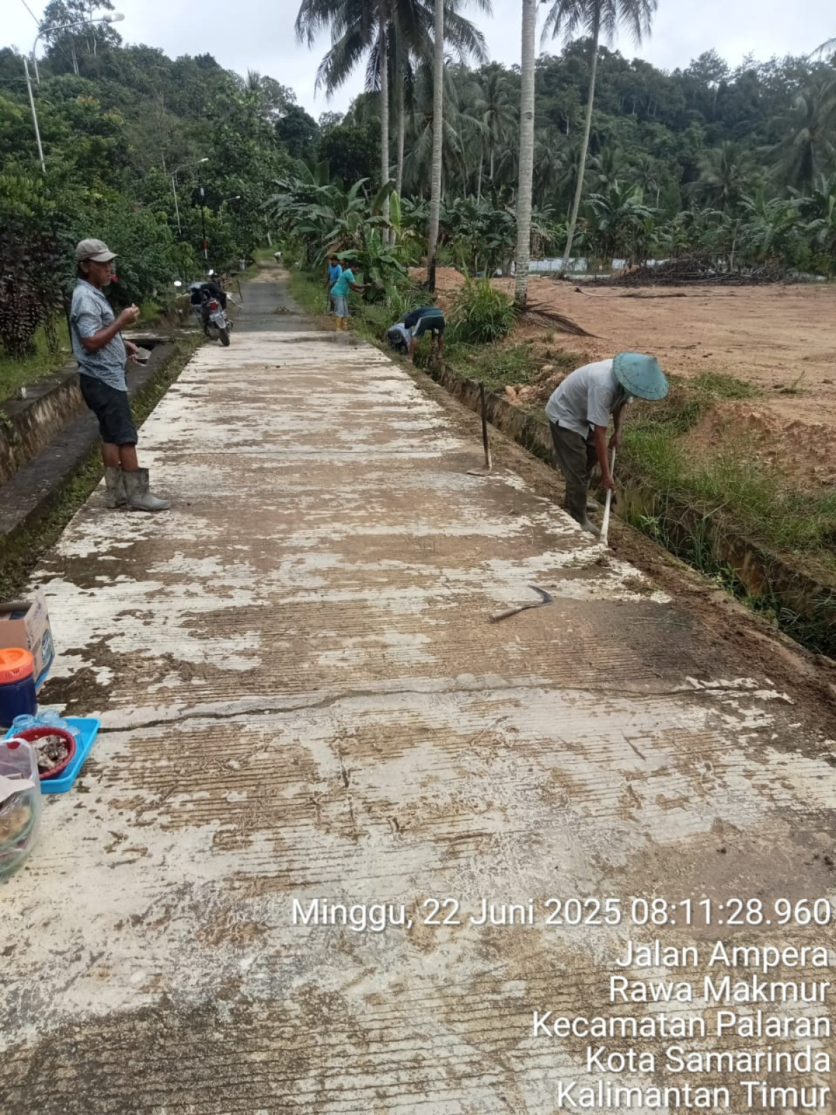 Pembersihan rumput dan pendalaman paret