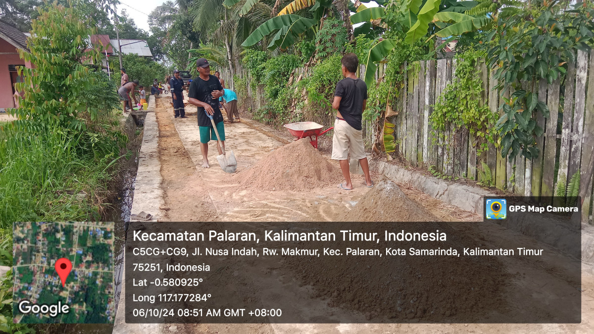 Pengecoran dan Pelebaran Jalan Kanan Kiri