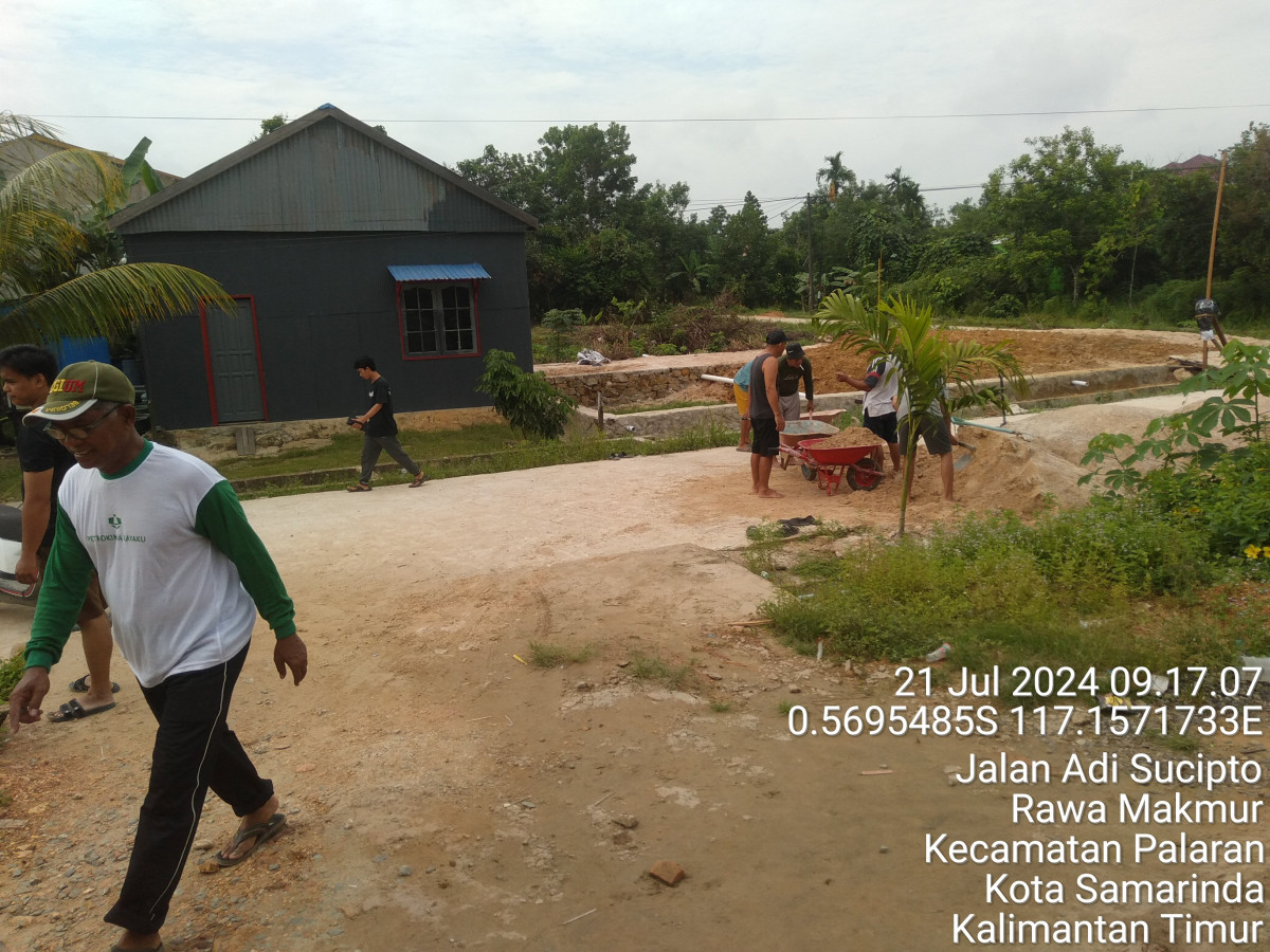 Penimbunan teras tempat ibadah