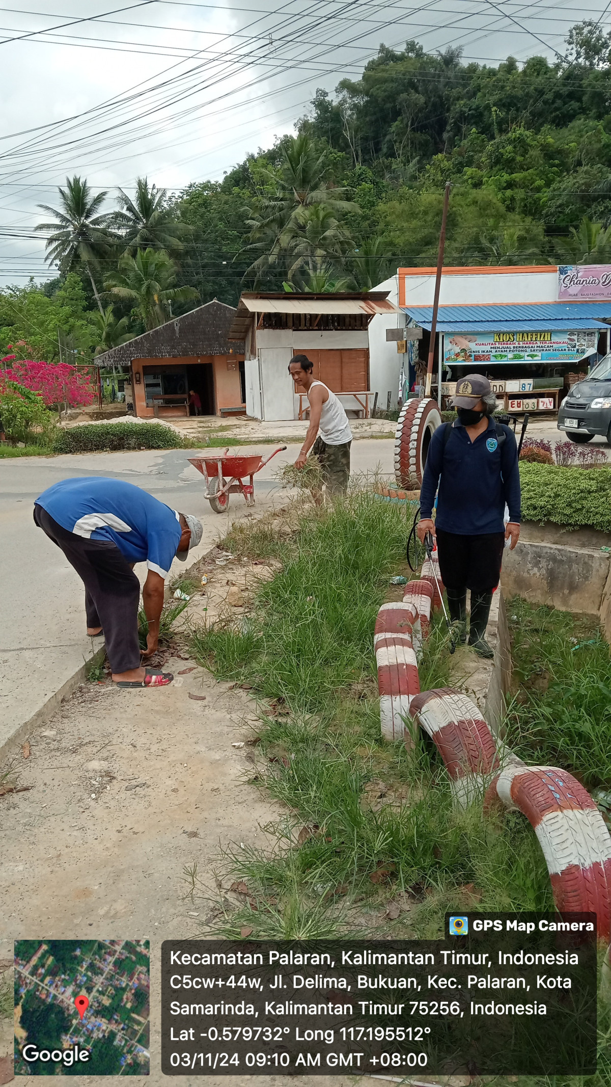 Kebersihan rumput pinggir jln