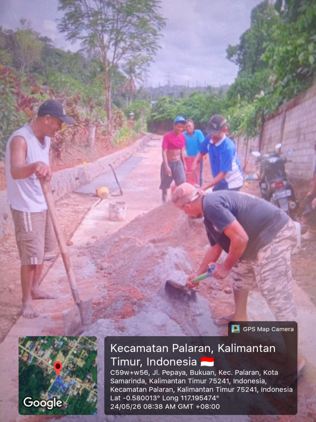 Pembuatan turap gang pepaya