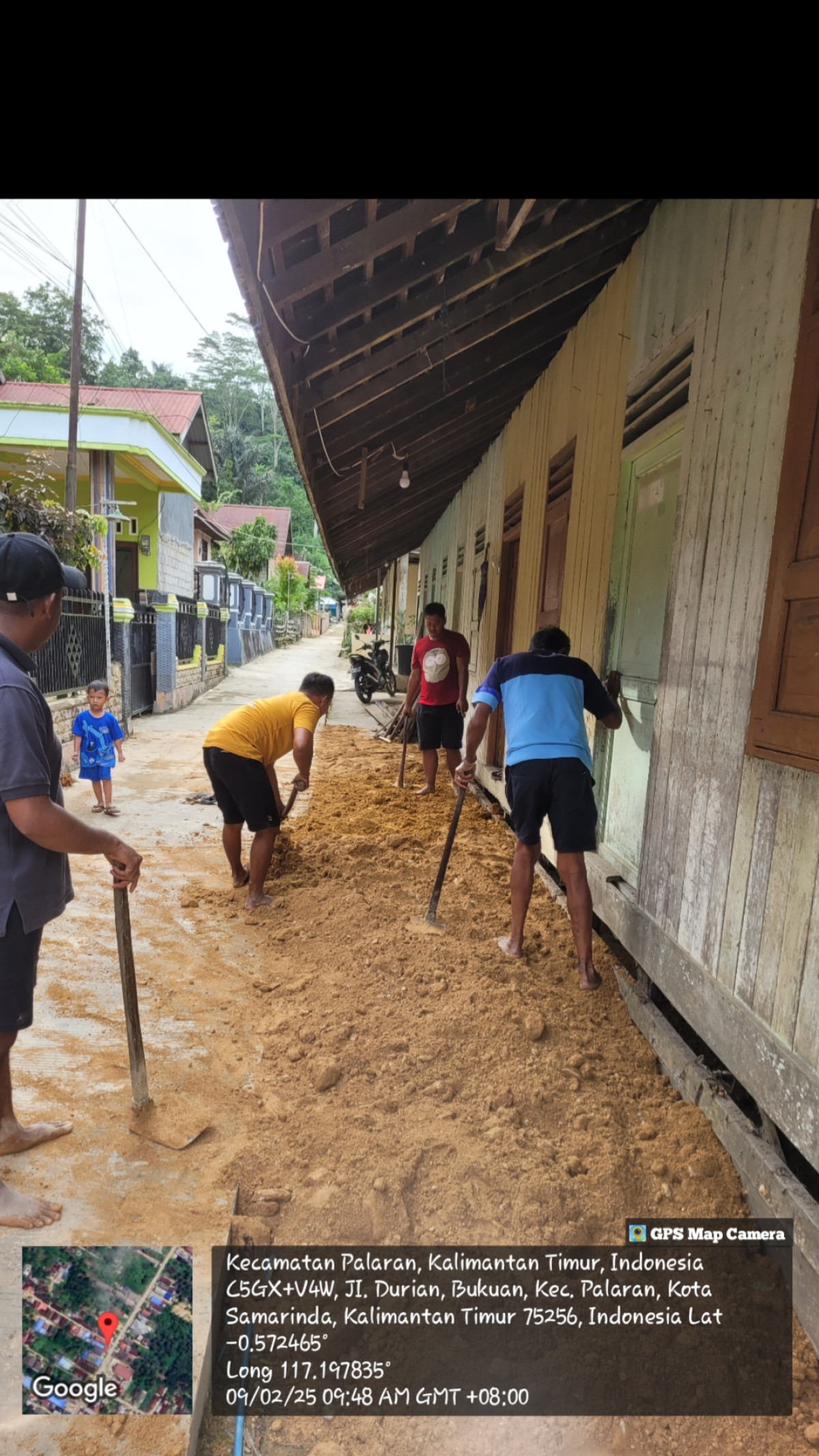 Gotong royong perbaikan Gg Rahmat RT 04
