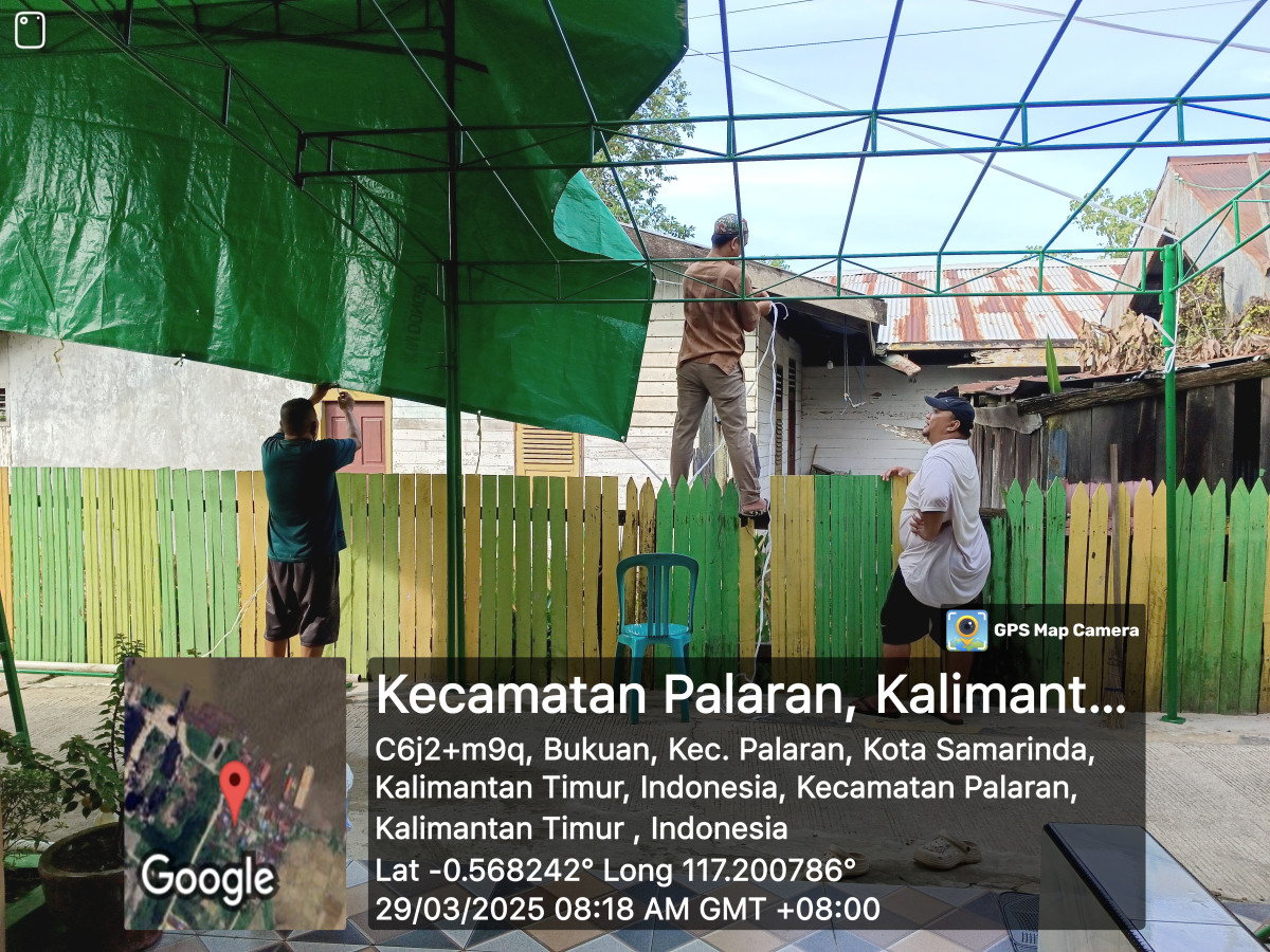Pembersihan langgar babussalam & Pemasangan terop menjelang lebaran