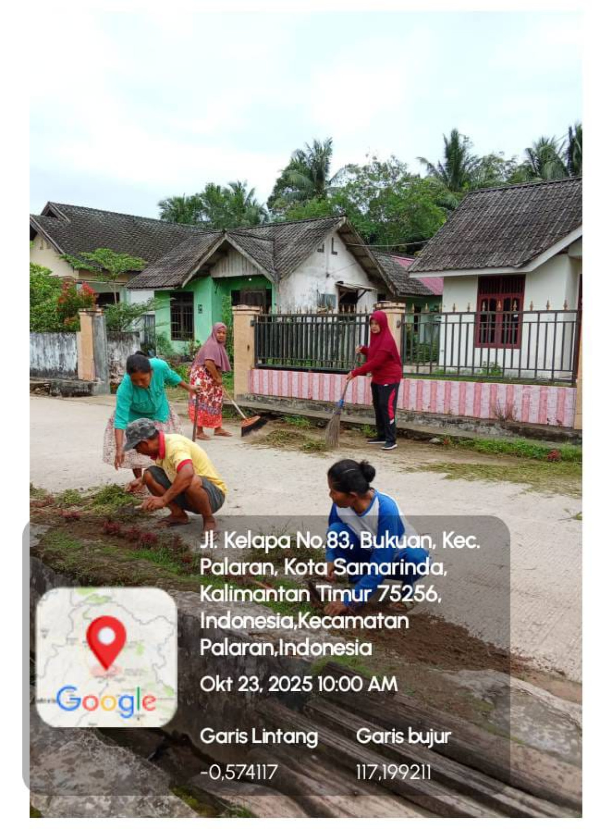 Gotong Royong jalur jalan Kelapa