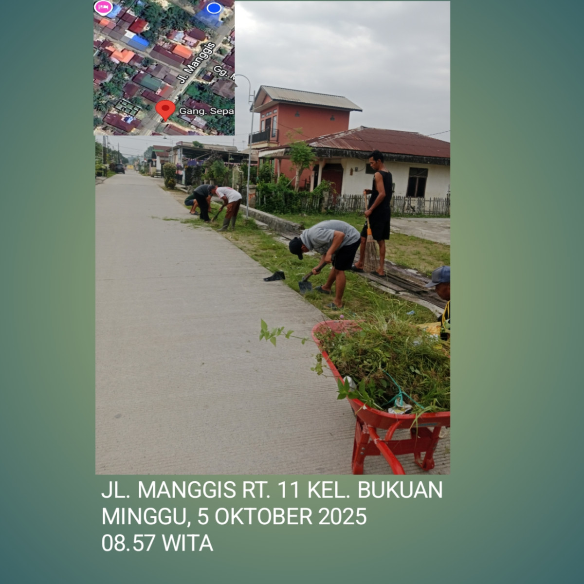 Membersihkan lingkungan