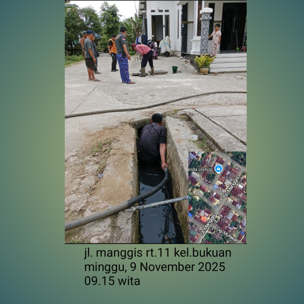 Membersihkan drainase