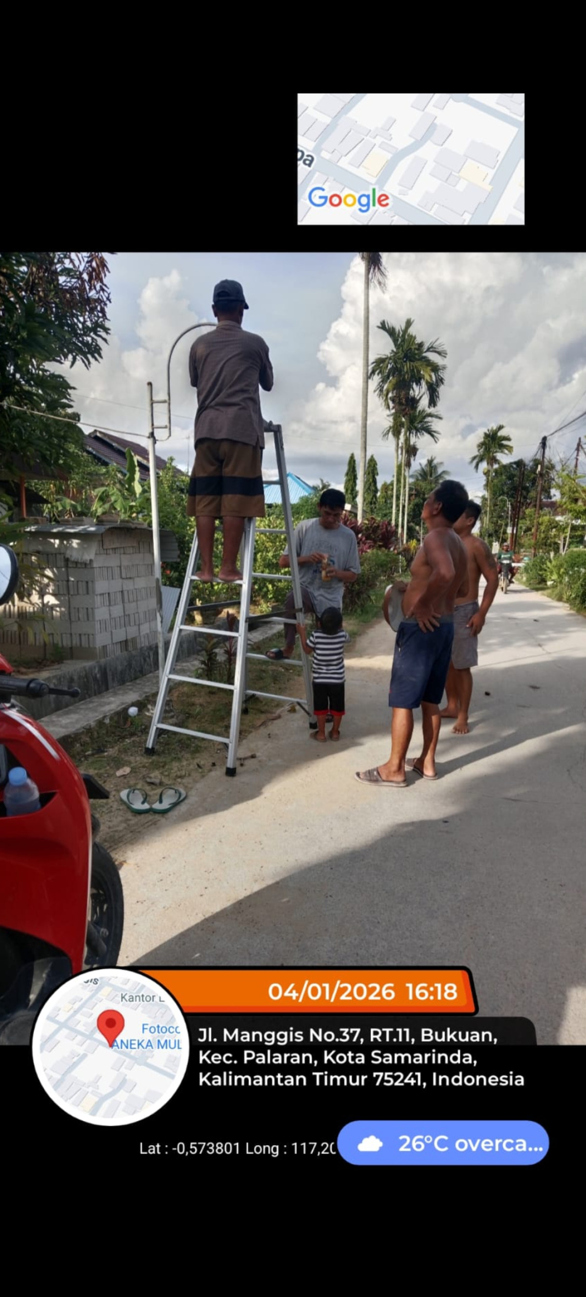 Perbaikan lampu jalan