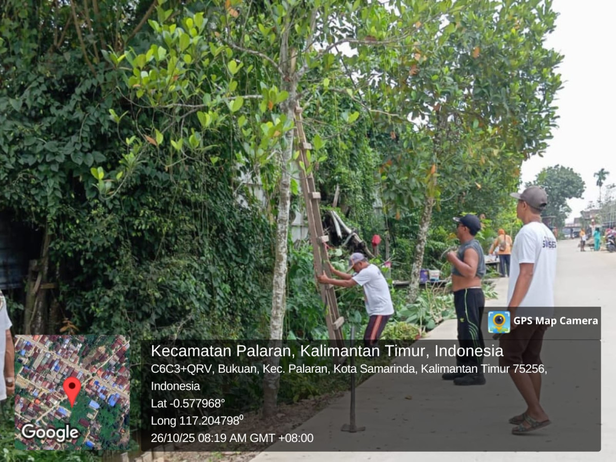 Membersihkan rumput dan drainase