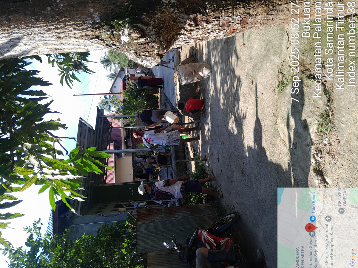 Perbaikan /tambal cor jalan di jln mulawarman gg SDN 009 RT 31 BUKUAN
