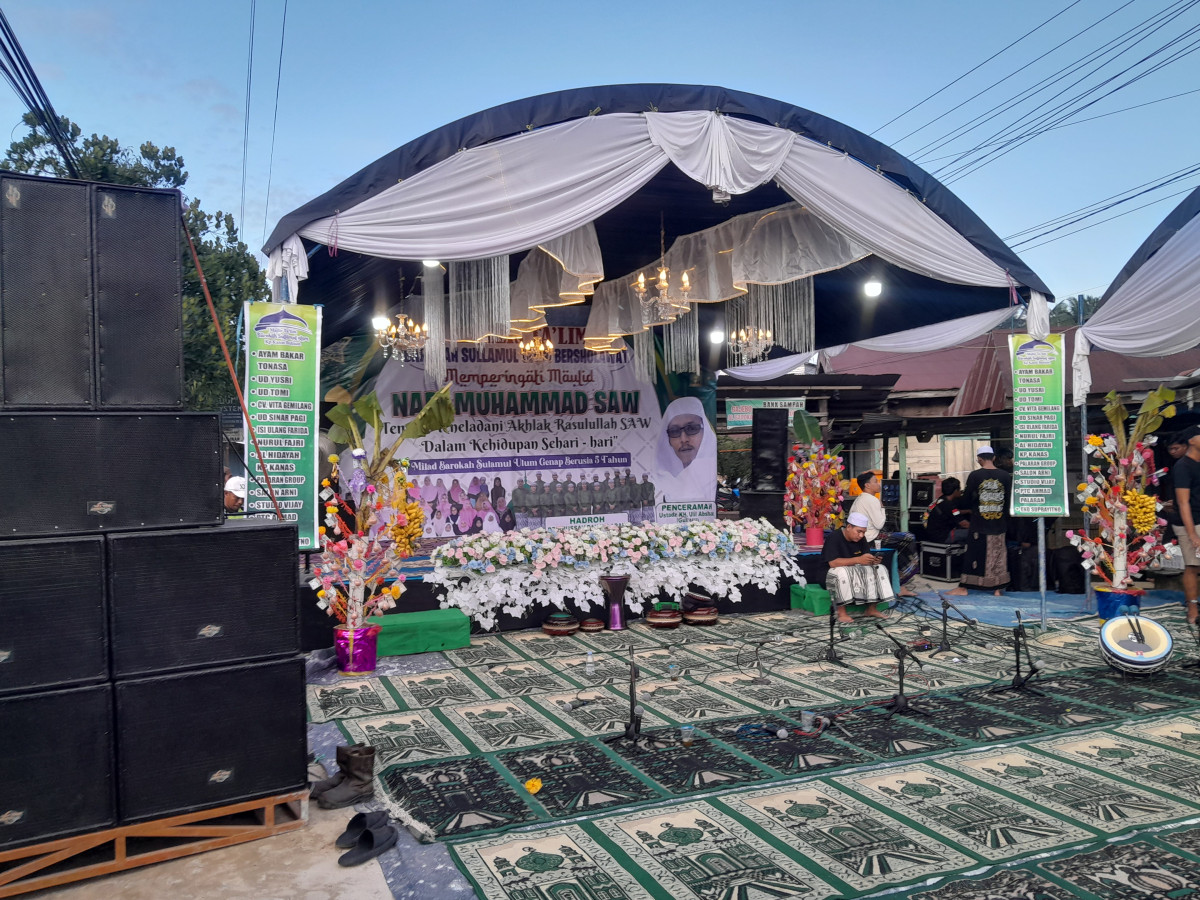 Persiapan tabligh akbar dan maulid nabi saw di jalan mulawarwan  bukuan