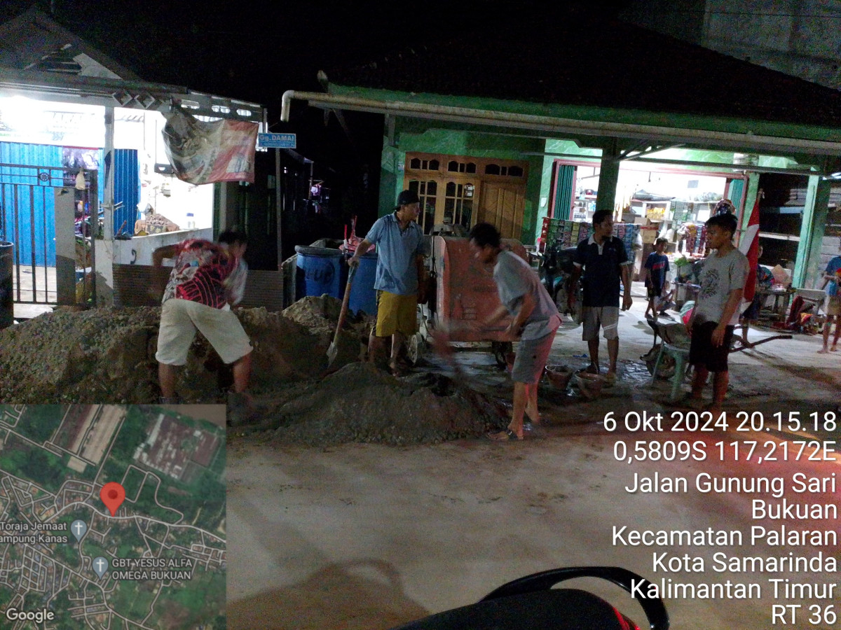 Membuat gundukan untuk jalan motor