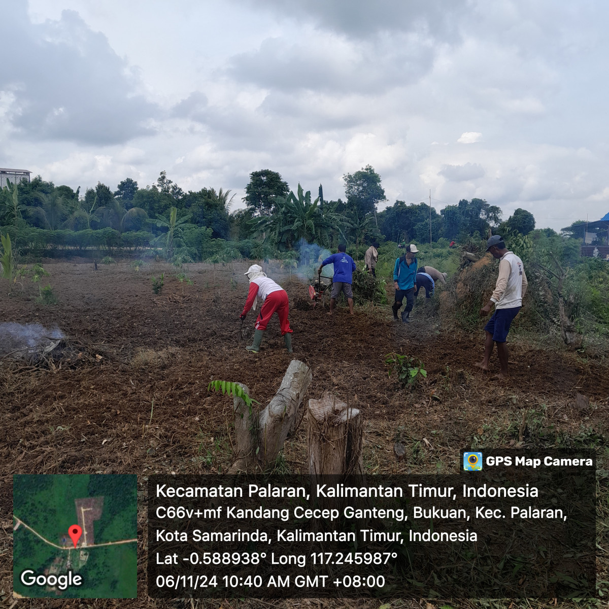 Gotong royong pembersihan rumput lahan