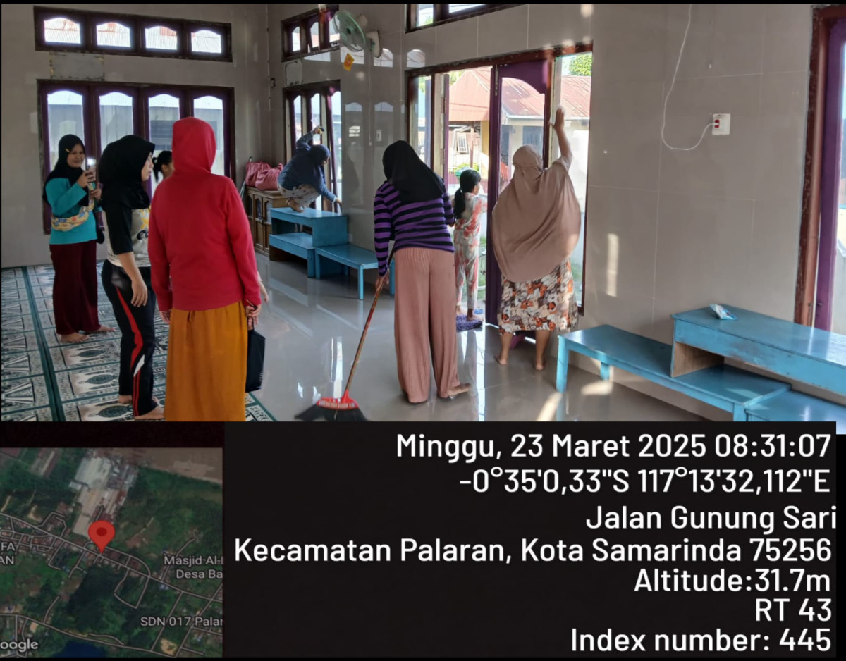 pembersihan langgar fajar al alamin rt 43 buat rencana buat sholat idul fitri