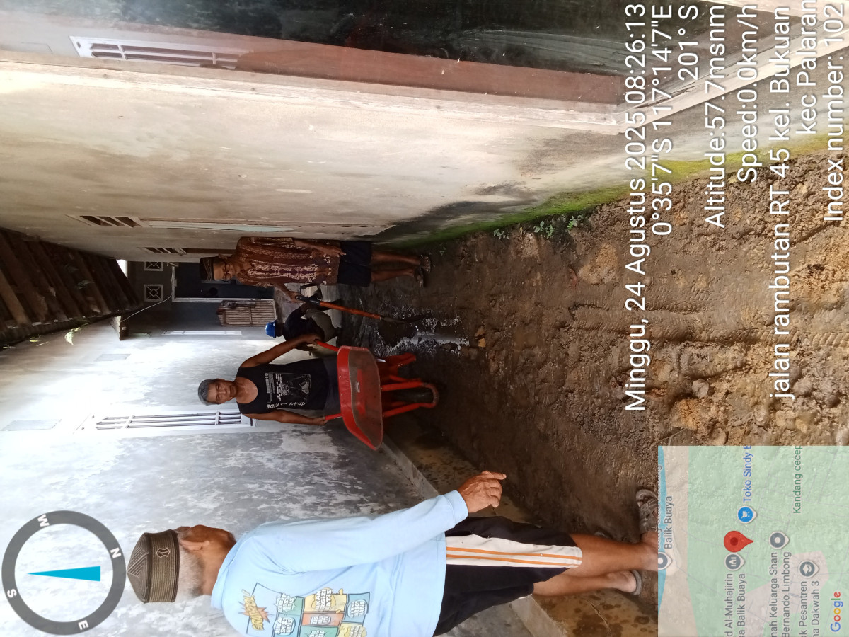 Gotong royong di RT 45