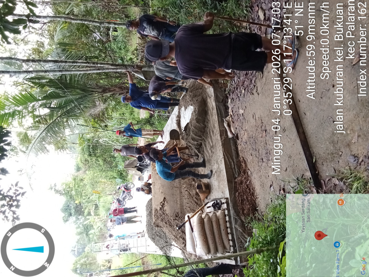 Gotong royong di kuburan muslim balik buaya