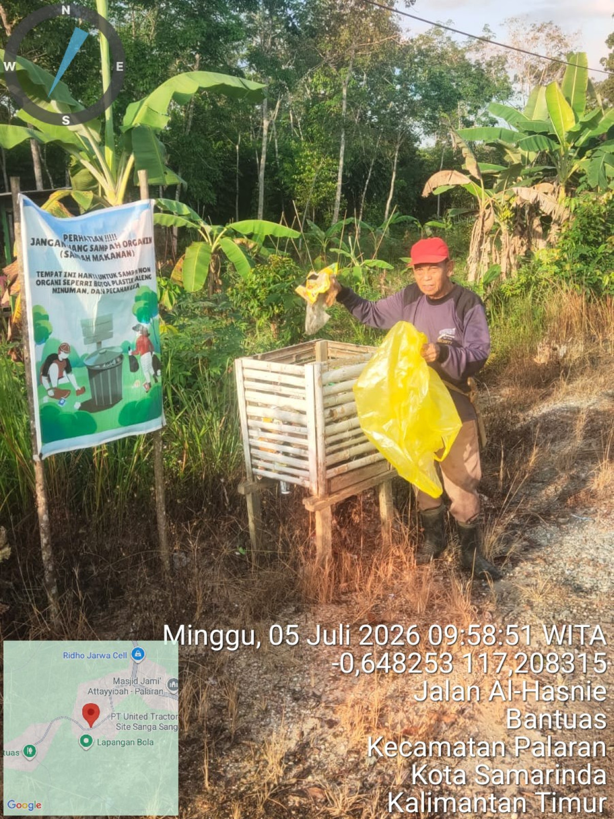 Pembersihan sampah jl Al-Hasnie
