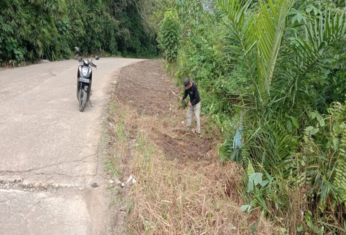 Pembersihan rumput pinggir jalan al hasni