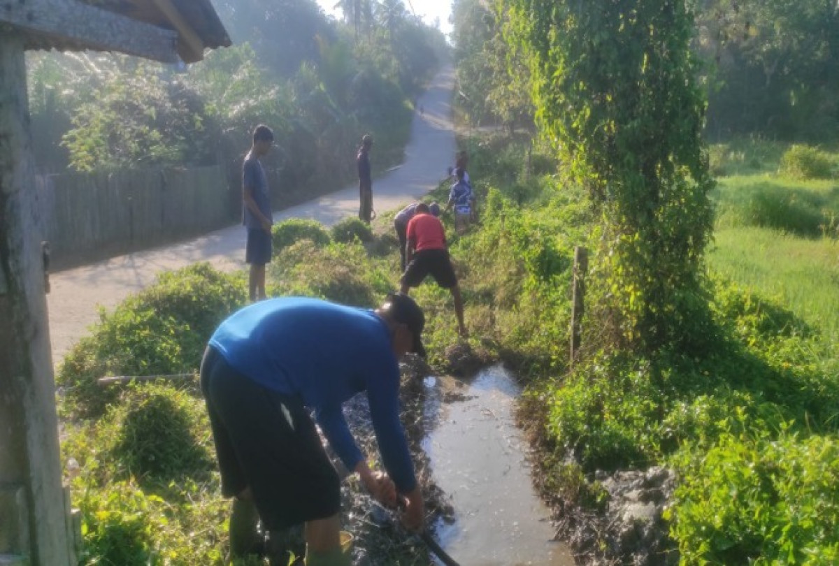 Pembersihan parit dan rumput