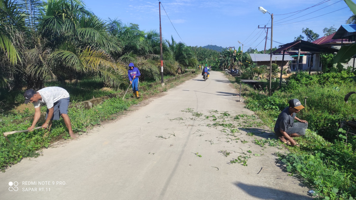 Pembersihan rumput jalan