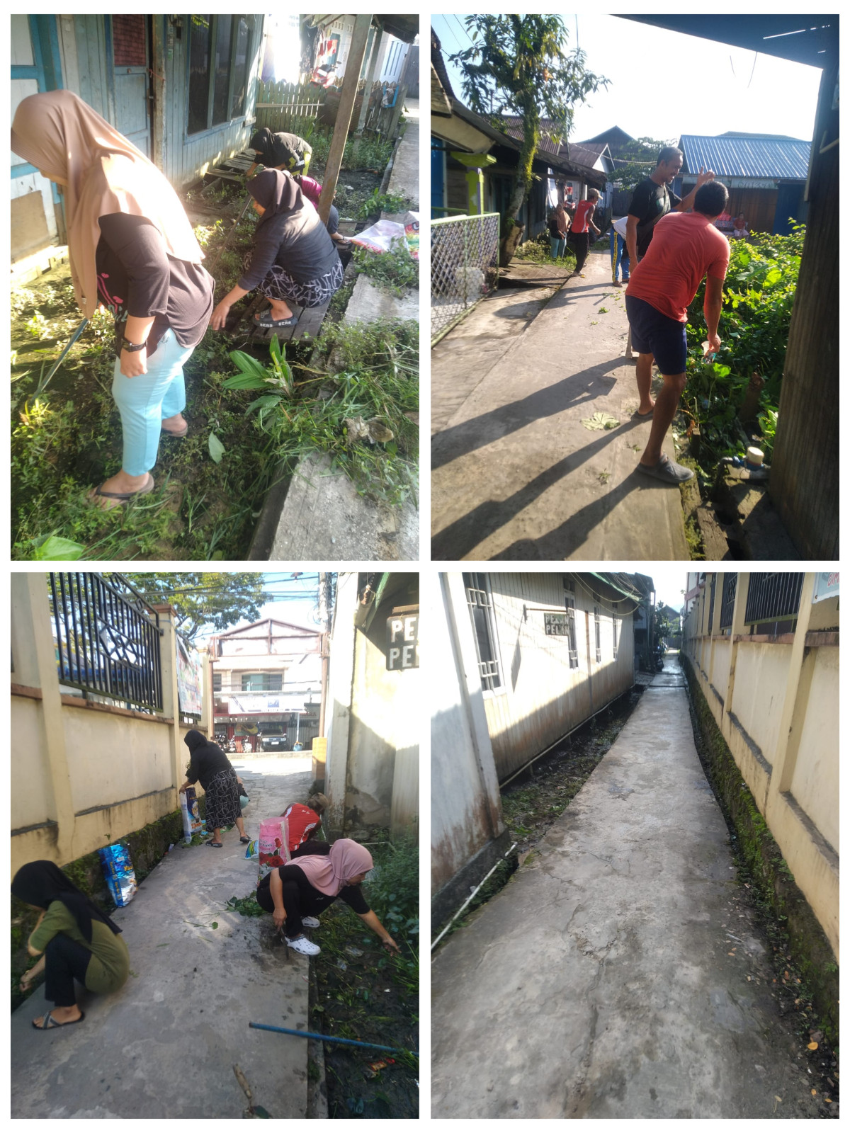 Gotong royong dijalan pattimura gang rahmat