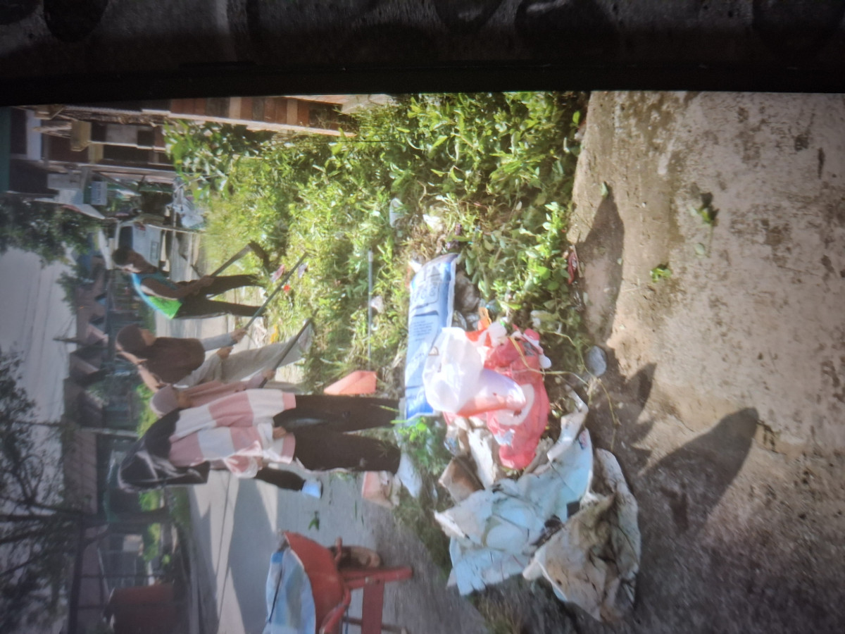Gotong royong dijalan sejuta pohon atau teluk bayur