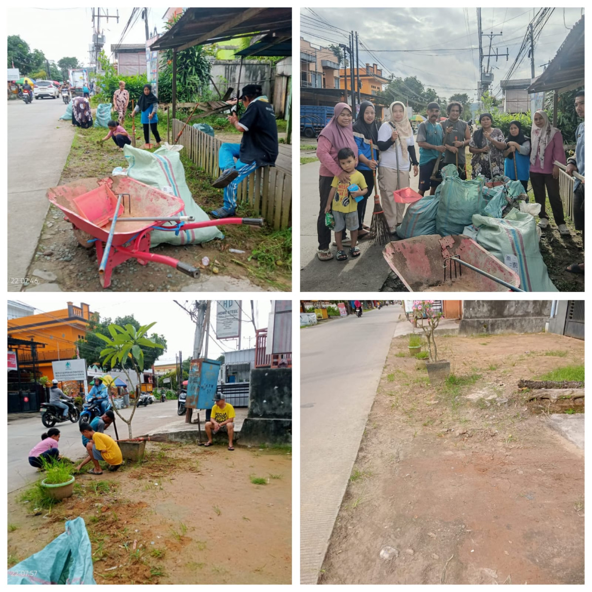 Gotong royong dijalan maspenghulu