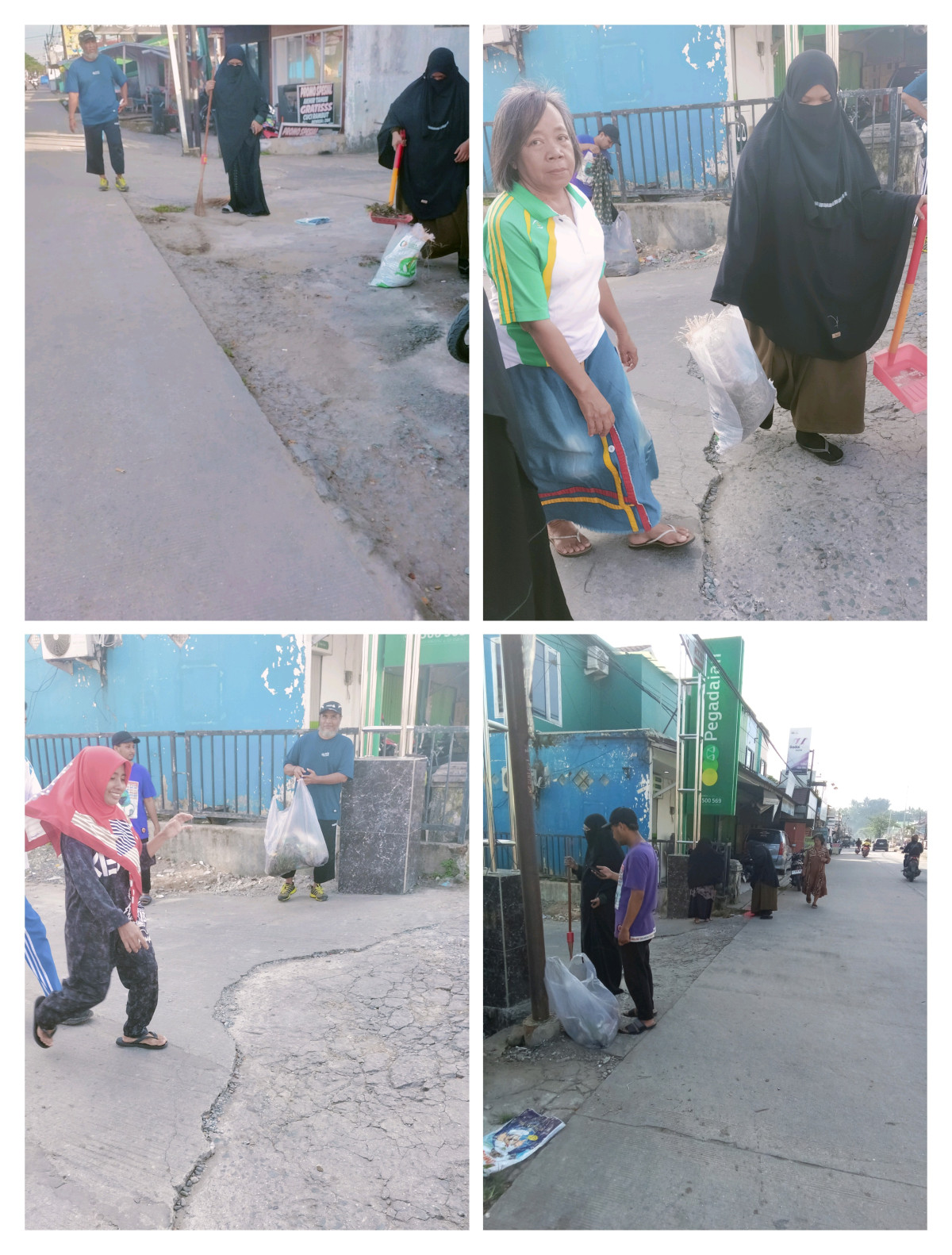 gotong royong RT02,kel.mangkupalas.serentak dng rt² yg lain.memperingati hari HKSN.