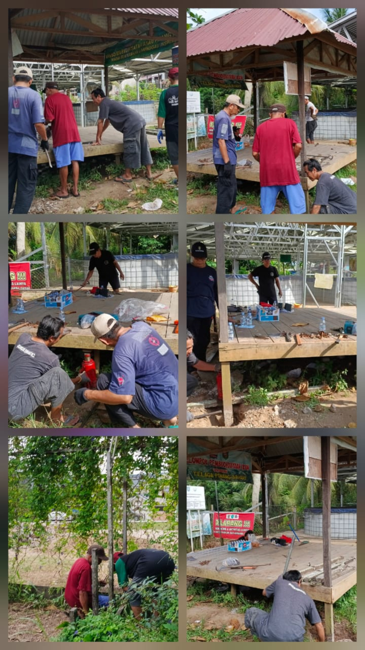 Kerja bakti persiapan pembuatan playground