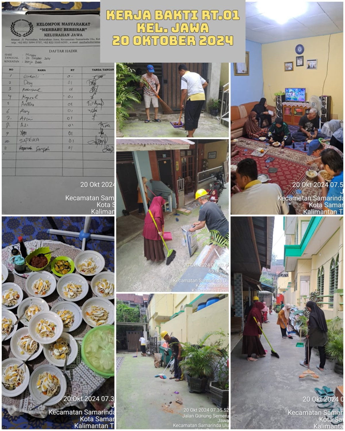 Kerja bakti di gang 3