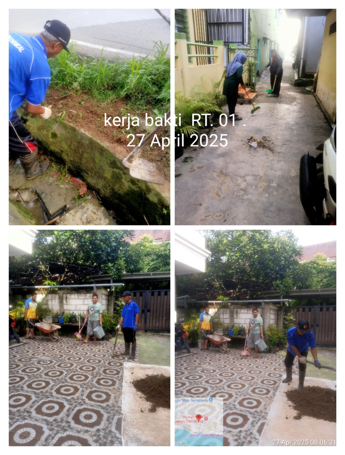 Membersihkan dreinase RT 01