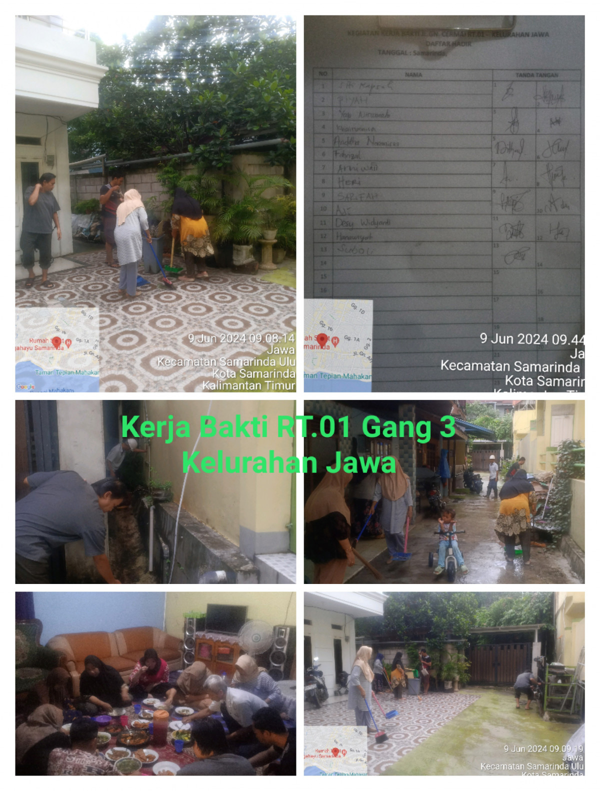 Pembersihan badan jalan Gg.3