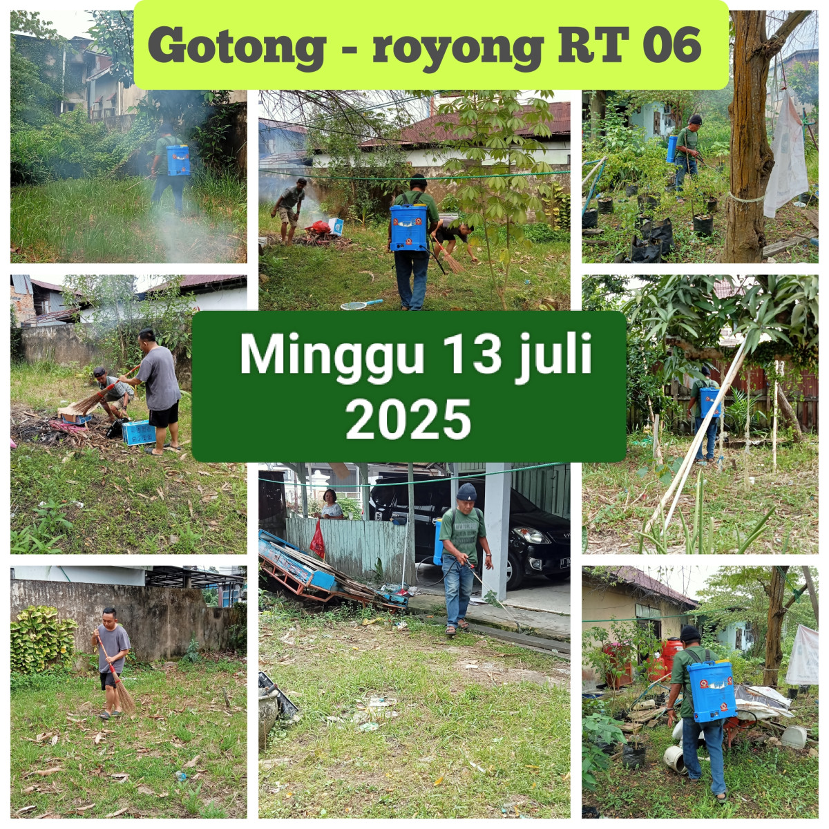 Pembersihan dan penyemprotan rumput