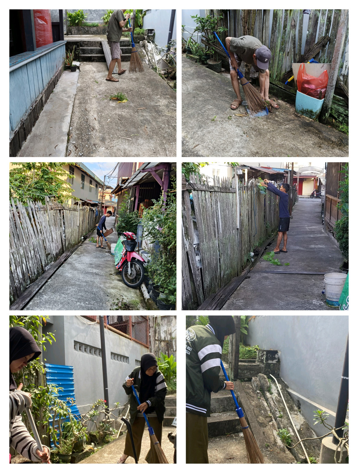 Gotong royong bersama warga