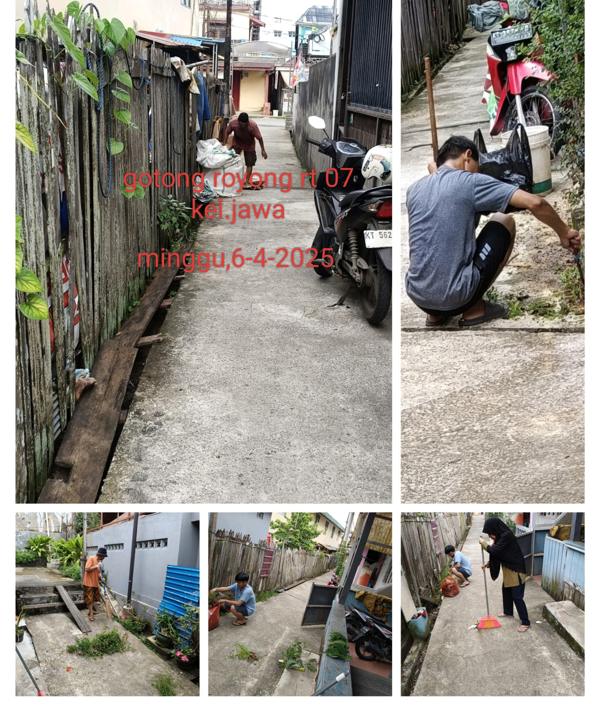 Gotong royong bersama warga