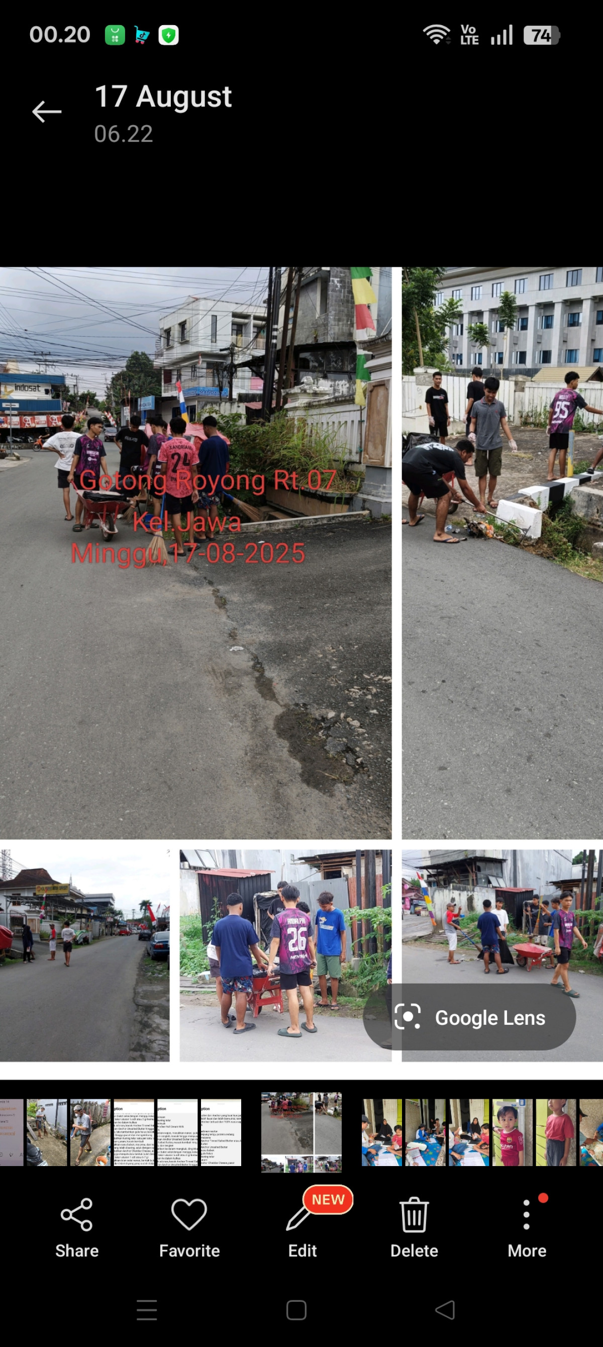 Gotong royong bersama warga rt 07