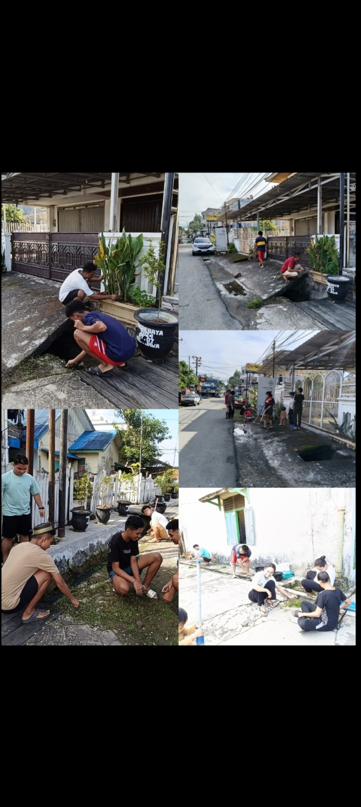 Gotong royong bersama warga