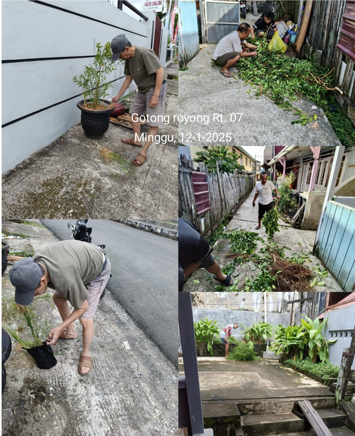 Gotong royong bersama warga