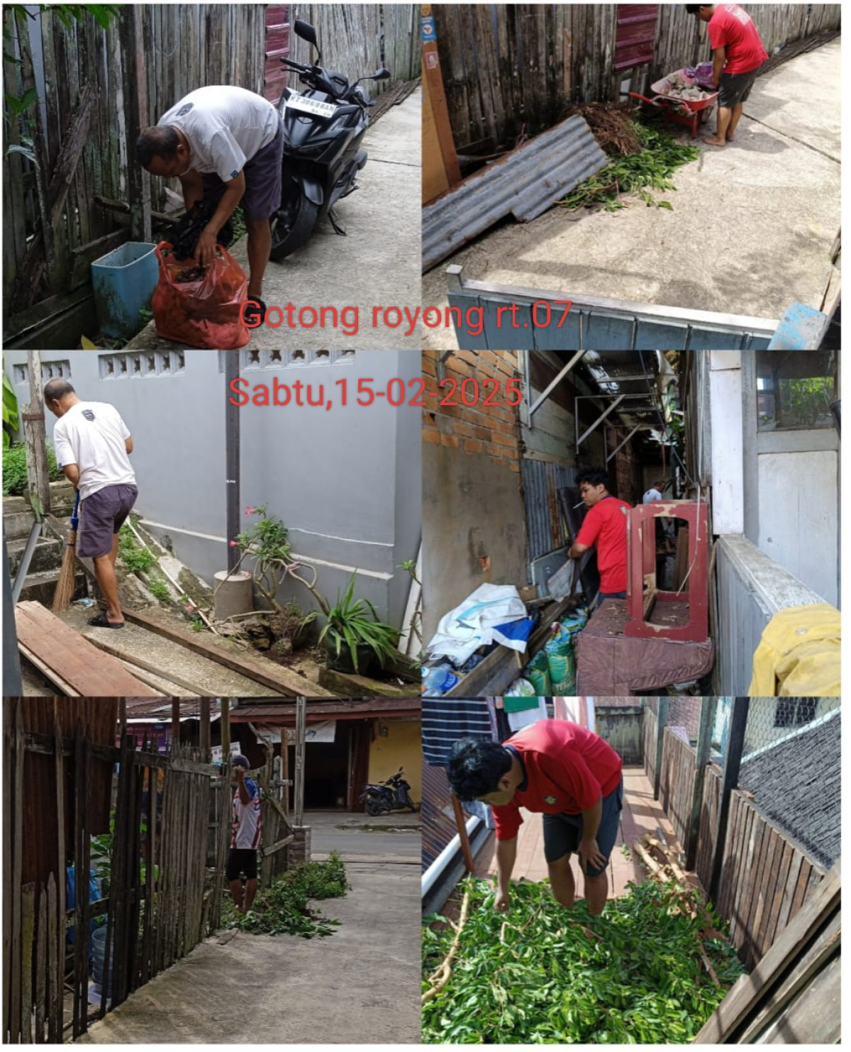Gotong royong bersama warga