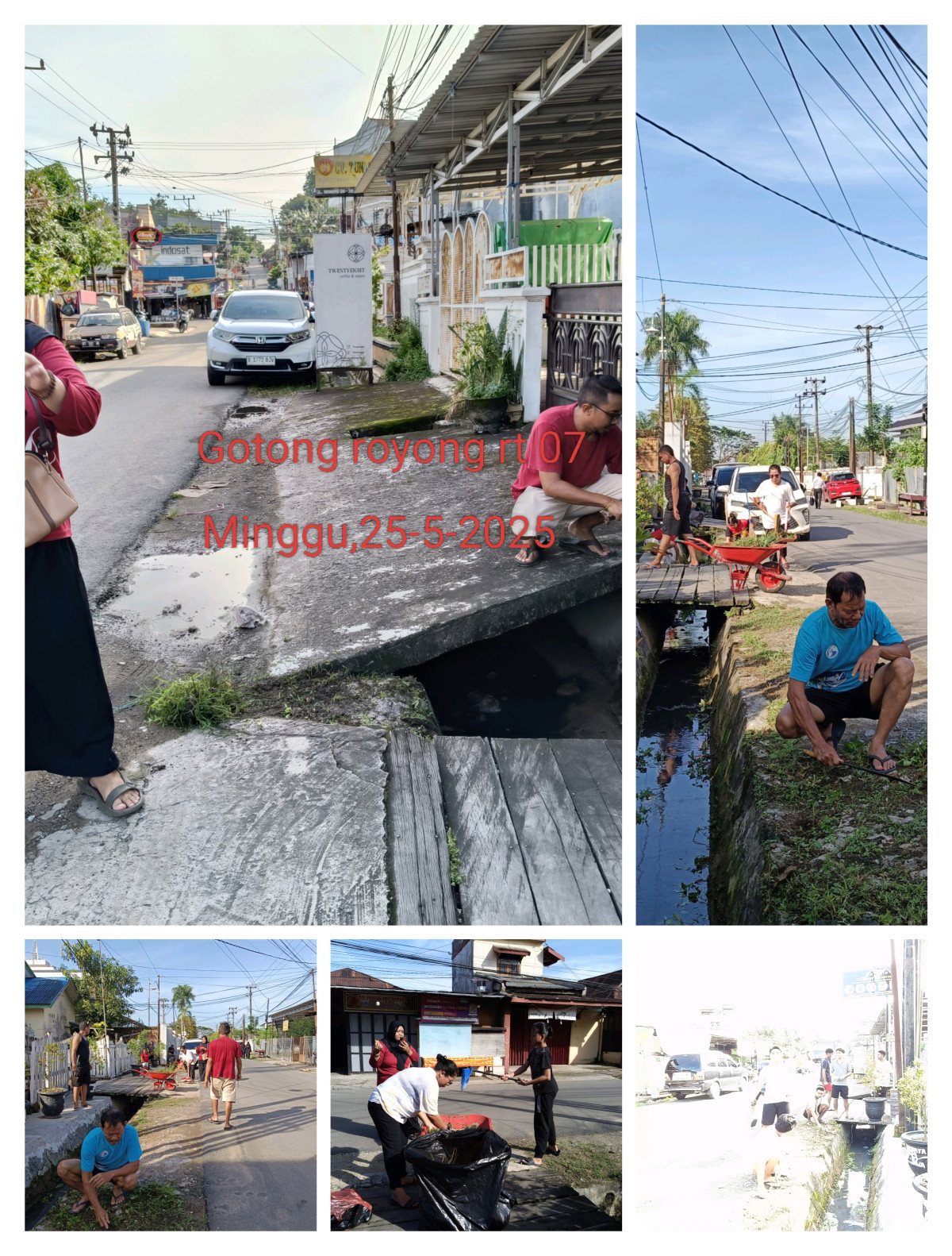 Gotong royong bersama warga rt 07