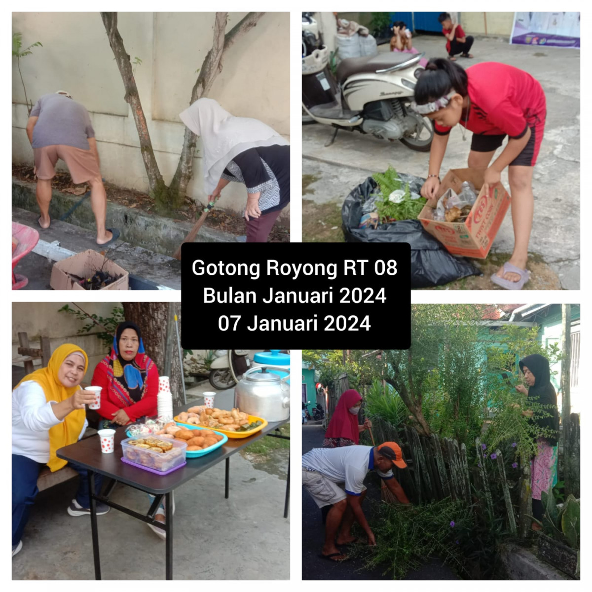 Gotong royong Rt 08 bulan januari 2024