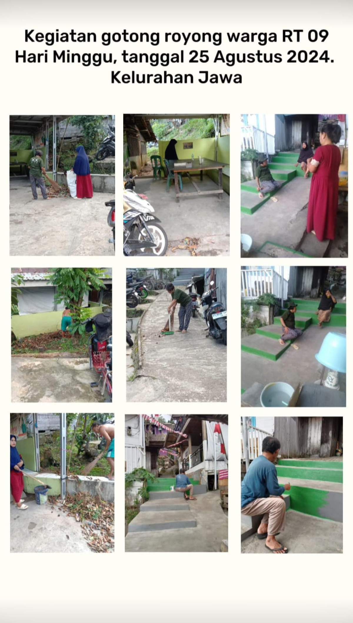 Gotong Royong RT 09 Bulan Agustus 2024