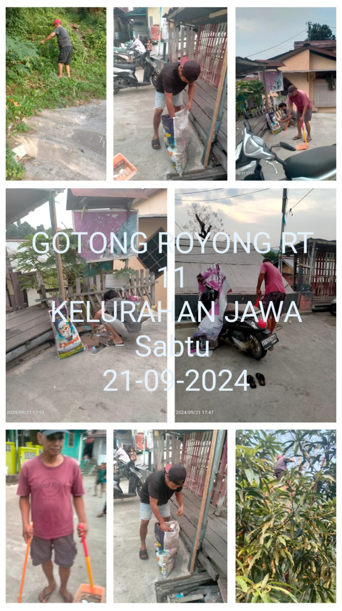 Gotong royong warga RT 11