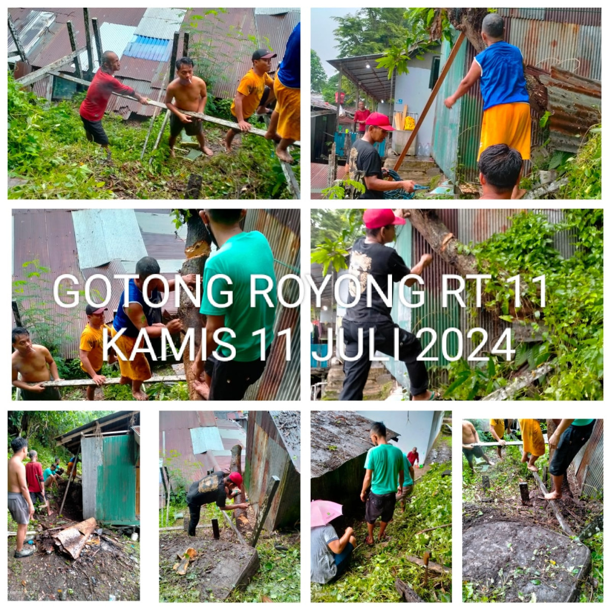 GOTONG ROYONG RT 11 BULAN JULI 2024
